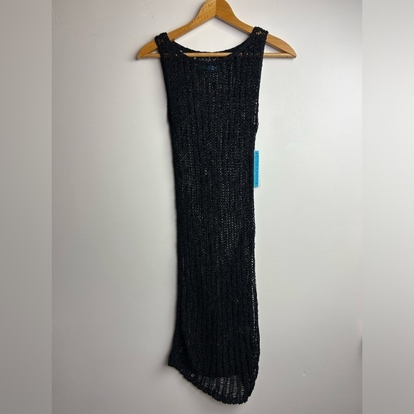 $330 NWT Alice+ Olivia bay Stacey bendet Beachy cover up maxi black dress Sz Xs - Picture 1 of 10